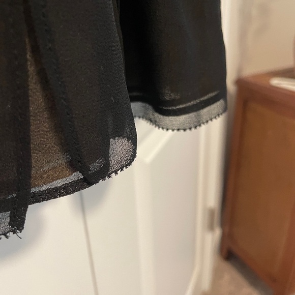 Robert Rodriquez Black Ruffled Peplum Blouse by Neiman Marcus L elegant rich - Picture 8 of 8